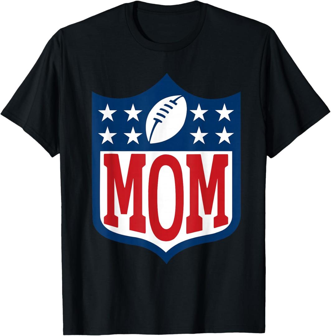 Mom American Football Happy Birthday Family Matching Retro T-Shirt L