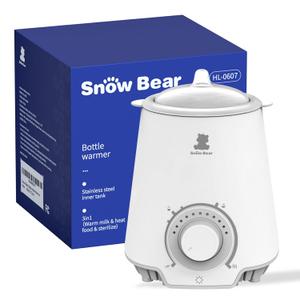Snow Bear Baby Bottle Warmer & Breastmilk Heater - Fast & Even Warming for Breast Milk, Formula, and Baby Food - Safe, Efficient, Portable & Convenient for Busy Parents
