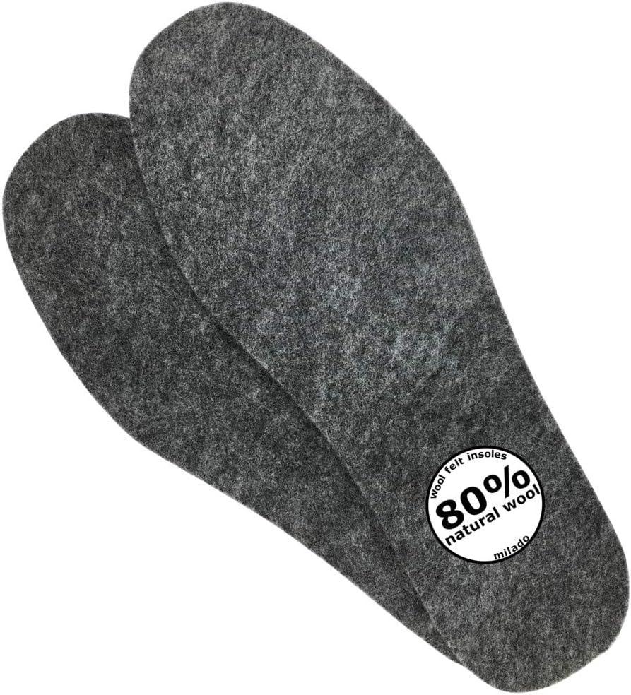Wool Felt Warm Insoles, Winter Heated Shoe Insoles，Natural Wool Insoles Warm Lambs Wool Insoles for Men and Women (Men's 7/Women's 8)