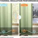 MIULEE Sage Green Thermal Insulated Curtains 96 Inch Long 2 Panels Set for Summer Heat Blocking Non See Through Privacy Thick Semi Sheer Light Filtering Back Tab Window Drapes for Bedroom Living Room