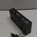 Netzu Alarm Clocks for Bedrooms, Digital Clock with Date Temperature and Weekday, Manual DST, Snooze, 2 Alarms, 4 Volumes for Living Room Home Bedside Desk (Black and Blue)