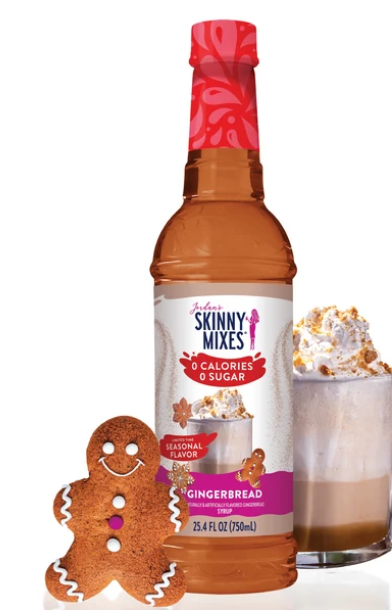 Gingerbread Flavored Syrup, Sugar Free by Jordan's Skinny Mixes, BBD: 06/11/2027