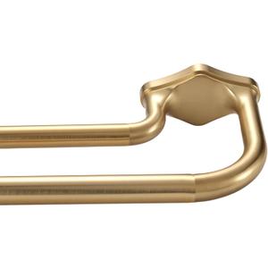 Gold Double Curtain Rods For Windows 48-88 Inch,Heavy Duty Double Curtain Rod with Aluminum Finials and Bracket,Adjustable Double Window Rods For Blackout Or Room Darkening Panels