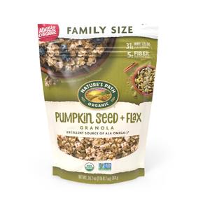 Nature's Path Organic Pumpkin Seed + Flax Granola, 24.7 oz (Pack of 1), Non-GMO, Best By 2026 JAN 30