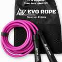Evo Rope | 1.1LB Weighted Jump Rope for Women & Men Adjustable 10mm Heavy PVC Skipping Rope for Fitness, Ideal for High-Intensity Training, MMA, Boxing, CrossFit, Weight-loss Workouts