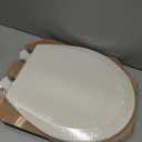 Bemis 500EC Durable Wood Toilet Seat with Easy Clean Hinges, Made in USA, Round, Biscuit