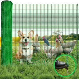 Temporary Fence with Step in Stakes,3x50 Safety Barrier for Dog Snow Plastic Mesh Fencing with Fiberglass Post Windbreak Rope,Movable Fencing Roll for Garden Backyard Outdoor Animal Protect