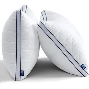 BedStory Bed Pillows for Sleeping-Queen Pillows 2 Pack-Cooling Pillows with Mesh Design-Premium Soft Down Alternative Fill Supportive for Back, Stomach or Side Sleepers,White