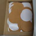 UXCELL 100 Pcs Self-Adhesive Cork Round, 3.75" x 3.75" Cork Tiles Backing Sheets for DIY Crafts, Brown