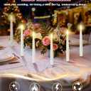 Christmas Decorations - 32pcs Floating Candles with Wand Magic Hanging Candles, Flameless Warm Light Flickering Battery Operated Candles, Floating LED Candle for Halloween Christmas Theme Party