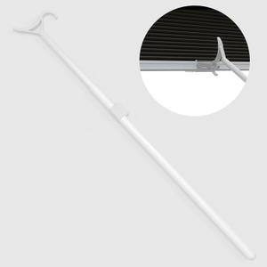 Myshade Telescopic Push Pull Adjustable Draw Rod for Cordless Window Shades Cellular Shades Roller Shades Zebra Blinds 16.5"-29.5"2 Pack White