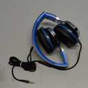 AILIHEN C8 Kids Headphones Wired, On-Ear Headphones with Microphone and Volume Control Foldable Corded Stereo 3.5mm Headset for School Teens Smartphones Chromebook Laptop Tablets Travel (Black Blue)