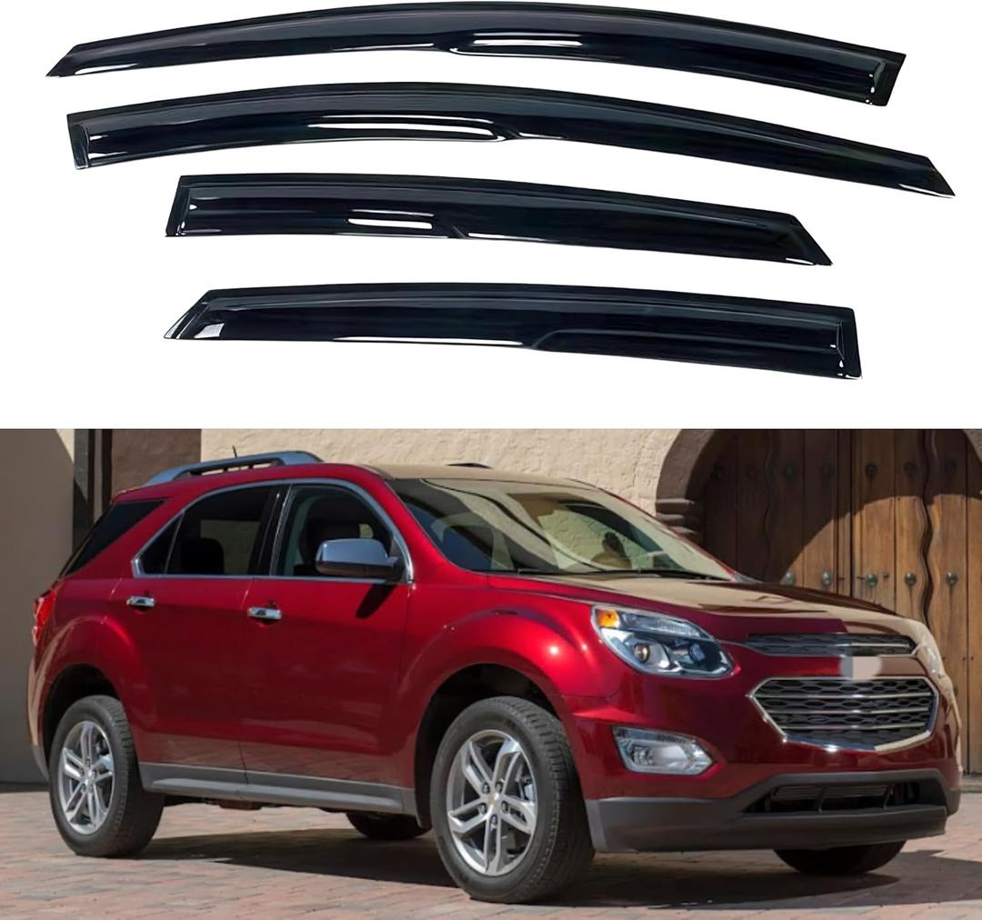 IG Window Visors Fit for 2010-2017 Chevrolet Equinox, Out-Channel Rain Guards Vent Wind Deflectors 4PC, Car Accessories for 10-17 Chevy Equinox