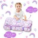 Lasoftan Toddler Nap Mat with Pillow and Blanket, Extra Large Rolled Napping Mats,Slumber Bags for Boys Girls,Kids Sleeping Bag for Daycare, Preschool Travel Camping