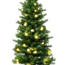 4.5-ft Pre-lit Pencil Artificial Christmas Tree with White LED Lights