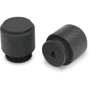 COTYKILEY 10 Pack Drawer Pulls Matte Black Kitchen Cabinet Knobs Knurled Drawer Knobs Dresser Knobs Cabinet Hardware