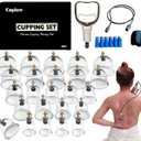 Cupping Set, 24 Cups Cupping Kit for Massage Therapy, Chinese Cupping Therapy Set with Magnetics, Professional Vacuum Cupping Set for Cellulite Reduction Muscle Pain Relief with Manual Pump