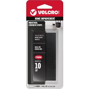 VELCRO Brand Industrial Strength Strips, 4 x 2 in, Black, 2 Sets
Adhesive Sticky Back Fasteners For Indoor And Outdoor Use, Holds Up To 10 Lbs On Smooth Surfaces