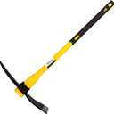 Nohovu Pickaxe with Shock Absorbing Fiberglass Handle, Heavy Duty Forged Steel Pick Axe for Digging, 36 Inches (406SB)
