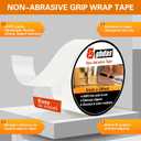 Non-Abrasive Grip Tape Roll, 3In x 30ft, Customizable Sliding Duty Tape, Portable Multi-Purpose Grip Tape, Tear, Peel & Slip, for Gadgets and Gear From Slipping, Sliding Or Shifting More (Clear)