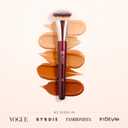 BK BEAUTY 115 MEDIUM CONTOURED FOUNDATION BRUSH Contoured Foundation Brush for Liquid Makeup - Foundation Makeup Brushes - Face Brush For Liquid Or Cream Foundation