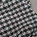 Green Plaid Ruffled Table Cover Linen 70 Inch Round Gingham Tablecloth Classic Farmhouse Vintage Checkered Decorative Buffalo Plaid for Home Holiday Party