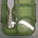 EASYFUN Bento Box Adult, Lunch Box, 4-Compartment Lunch Containers, Drop-Proof, Dishwasher Safe & Made with BPA-Free Materials (Green)