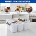 Trivon 17 QT Plastic Storage Bins Clear Storage Box with Lids Multipurpose Stackable Storage Containers for Organizing Tool, Craft, Crayon Clear Storage Bins with Lids