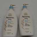 Aveeno Baby Daily Moisture Body Lotion for Sensitive Skin, Hypoallergenic Moisturizing Baby Lotion with Nourishing Oat to Deeply Moisturize Baby's Skin, Fragrance-Free, 18 fl. oz, 2 Pack