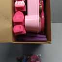 Toddler Vanity Magic Makeup Set Table & Chair Girl Toy Automatically Mirror with Music Light Pink Toys for 2 3 4 Year Old Girl Hair Salon Pretend Play Princess Dress Up Playset Valentine Gift Age 3-5