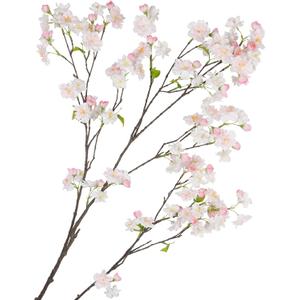 CISDUEO Cherry Blossom Branches Long Stem Artificial Flowers for Tall Vase Silk Flower Bulk White and Pink Plum Blossom Flowers for Indoor Home Decor Bedroom Floral Arrangement Table Centerpieces