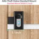Anti-Theft Video Doorbell Mount,AHBTEYM Mount No Drill Bracket Holder Accessories for Apartment Home Rentals Compatible with Video Doorbell 4/3/3 Plus/2/1/2021/2023 Release(Black)