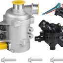 Electric Engine Water Pump 11517586925 & Thermostat Fit for BMW 325i 325xi 328i 328xi 330i 330xi 525i 525xi 528i 528xi 530i 530xi x3 x5 z4 Replaces OE# 11517521584 11517546994 11517563183 11517586924