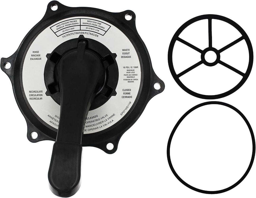 SPX0710XBA17 Key Cover and Handle Assembly Replacement for 1 1/2 inch Hayward SPX0710X32,SP0710X62,with Gasket and O-Ring.Not fit for Vari flow XL and 2inch pipe valve.