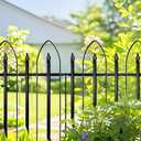 Thealyn Garden Fence 32 inch H x 24 inch W (5 Panels, Total 10 feet), Metal Decorative Border Folding Fence, Landscape Fencing for Dog, Flower Bed, Yard, Animal Barrier