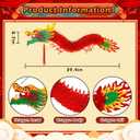 23Pcs Chinese New Year Decorations 2026 with 2 3D Dragon Decorations and 1 Red Ball and 20 Chinese New Year Plastic Lanterns for Chinese Spring Festival Party Decorations