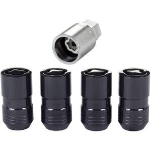 McGard 24216 Black Cone Seat Wheel Locks (M14X1.5 Thread Size) - Set of 4 w/Key