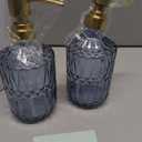 2-Pack Blue Soap Dispenser for Bathroom and Kitchen, Crystal Glass Hand Soap Dispenser with Metal Gold Pump, Countertop Soap Dispenser for Hand Soap, Dish Soap, Lotion, Body Wash (14 OZ)