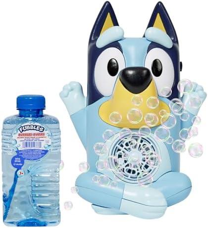 BLUEY NO Spill Musical Bubble Machine | Bubble Toy for Baby, Toddlers and Kids | Amazon Toys Exclusive with 16 oz of Extra Bubble Solution (Bubble Solution Bottle Colors Will Vary)