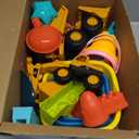 Beach Toys for Kids 35PCS Sand Toys with 3 Collapsible Bucket,3 Dump Truck,Beach Shovel,Sand Castle Building Kit,Ocean Molds,Dinosaur Sand Molds, 2 Mesh Bag,Toddler Beach Essentials for Kids 3-10