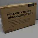 SOLEDI Pull Out Cabinet Organizer, Slide Out Drawers for Cabinets, Kitchen, Pantry, Bathroom, Office, White ABS Plastic & Metal Frame, 10.5"W x 15.7"D (Pack of 1)