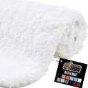 GORILLA GRIP Bathroom Rugs, 42x24, Ultra Soft Absorbent Mat, Thick Plush Bath Rug, Machine Washable, Microfiber Quick Dry, Mats for Shower, Bathtub and Floor, Home Decor Accessories, White