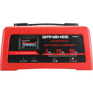 Deep Cycle Fast Charger for 12V 12 Volt Batteries - 2/10/50 amp Charge Methods