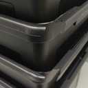 IRIS USA File Box, Plastic File Organizer with Lids for Letter/Legal File, Portable Document Box For Moving, Storage Bin with Durable and Secure Lid, Stackable Nestable BPA-Free, Black 35 Qt. 4 Pack