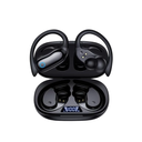 GNMN Ear Buds Wireless Earbuds 96hrs Playback Bluetooth Headphones IPX7 Waterproof Stereo Bass Over-Ear Earphones with Earhooks Microphone LED Battery Display for Sports/Workout/Gym/Running Black