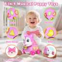 Musical Puppy Toy 6-12 Months,Baby Bilingual Toddler Learning for 1+ Year Old Girl Gift,Baby Crawling Toys,Infant Tummy Time Toy, 1st Birthday Gift Christmas for Newborn Girl Boy Age 1-2