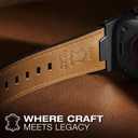 Leather bands Compatible With Apple Watch Ultra Band 49mm 46mm 45mm 44mm 42mm, Superior Genuine Leather Rugged Metal Connector Durable Strap for Men iWatch Ultra3 2 1,Series 11 10 9 8 7 6 5 4 3 SE3 SE