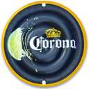 Corona Lime Round Pool Float - Island Float with 2 Cup Holders - Sized for 2 Adults