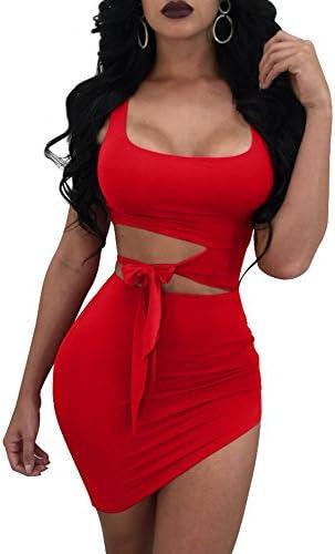 GOBLES Womens Sexy Bodycon Cut Out Sleeveless Outfit Mini Club Tank Dress Size XS