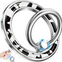 LISEVO Phone Ring Holder Compatible with MagSafe - Magnetic Cell Phone Grip Magnet Removable Finger Ring Grip Stand Cute Girly Kawaii White Unique Design for iPhone 17 Pro Max 16 15 14 13 12 Series